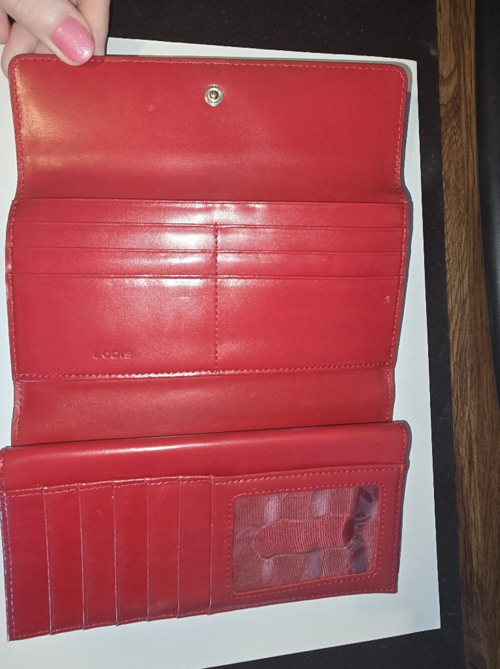 🔥 Lodis Black Leather Continental Wallet -Butter Soft- Red Interior - Picture 5 of 12